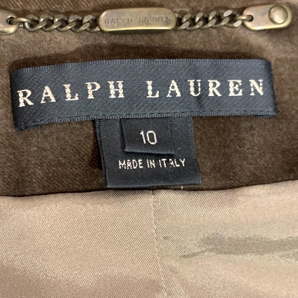 ralph lauren two piece brown suede women pant suit - Picture 3 of 11